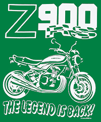 Print "Z900RS THE LEGEND IS BACK" t-shirt